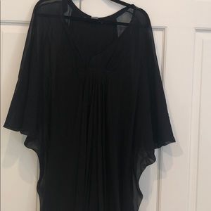 Diane Von Furstenberg black chiffon dress.
